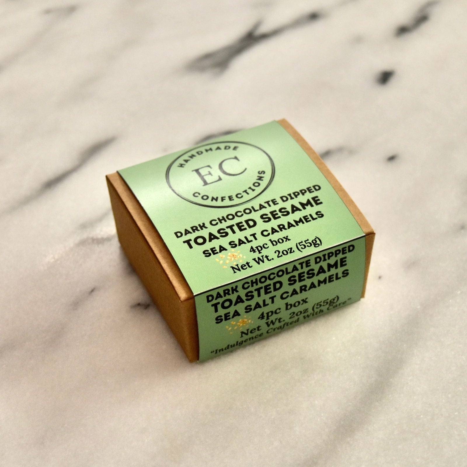 Toasted Sesame Sea Salt Caramels - SoDo Donuts x EC Confections - 