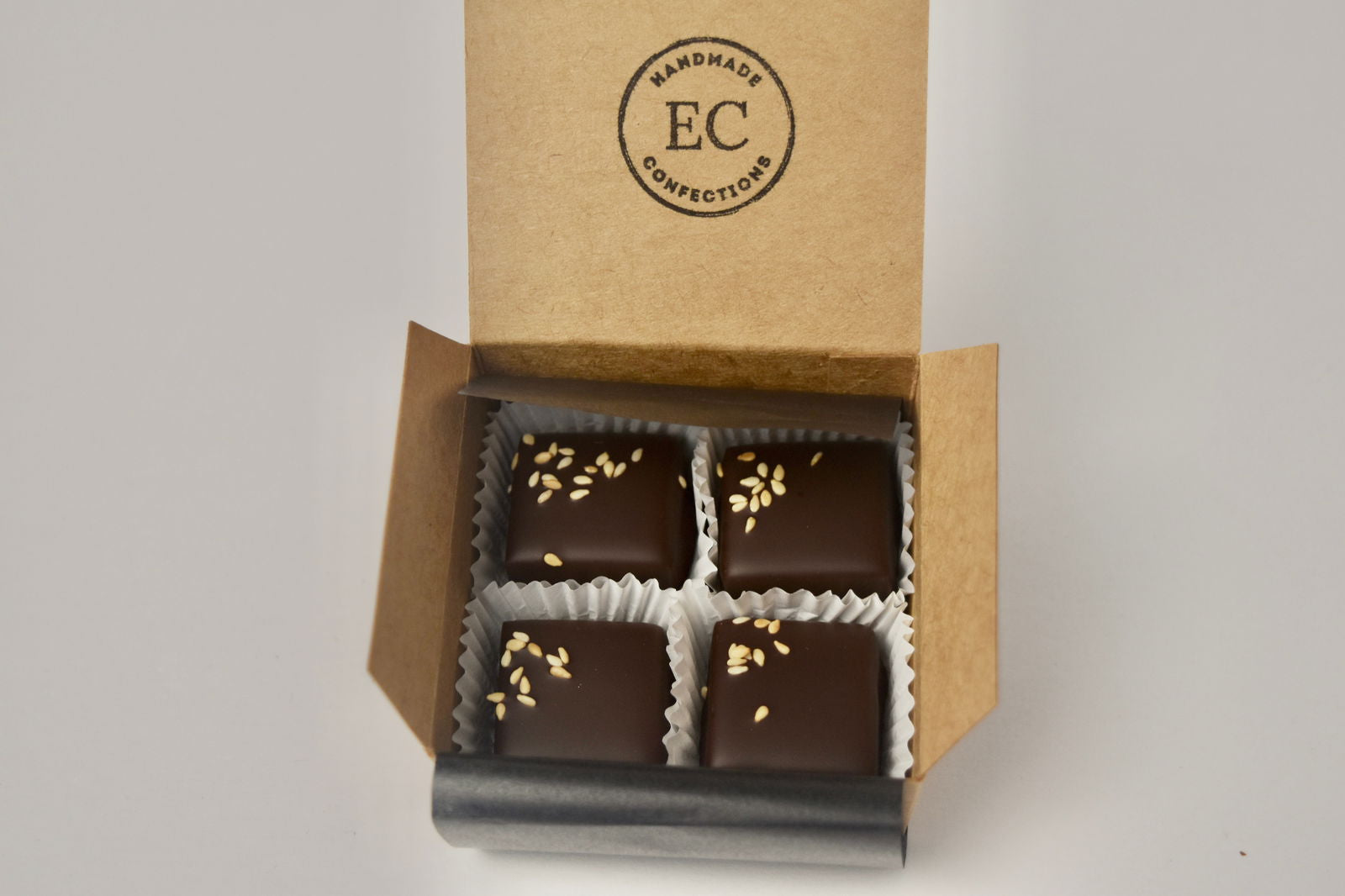 Toasted Sesame Sea Salt Caramels - SoDo Donuts x EC Confections - 