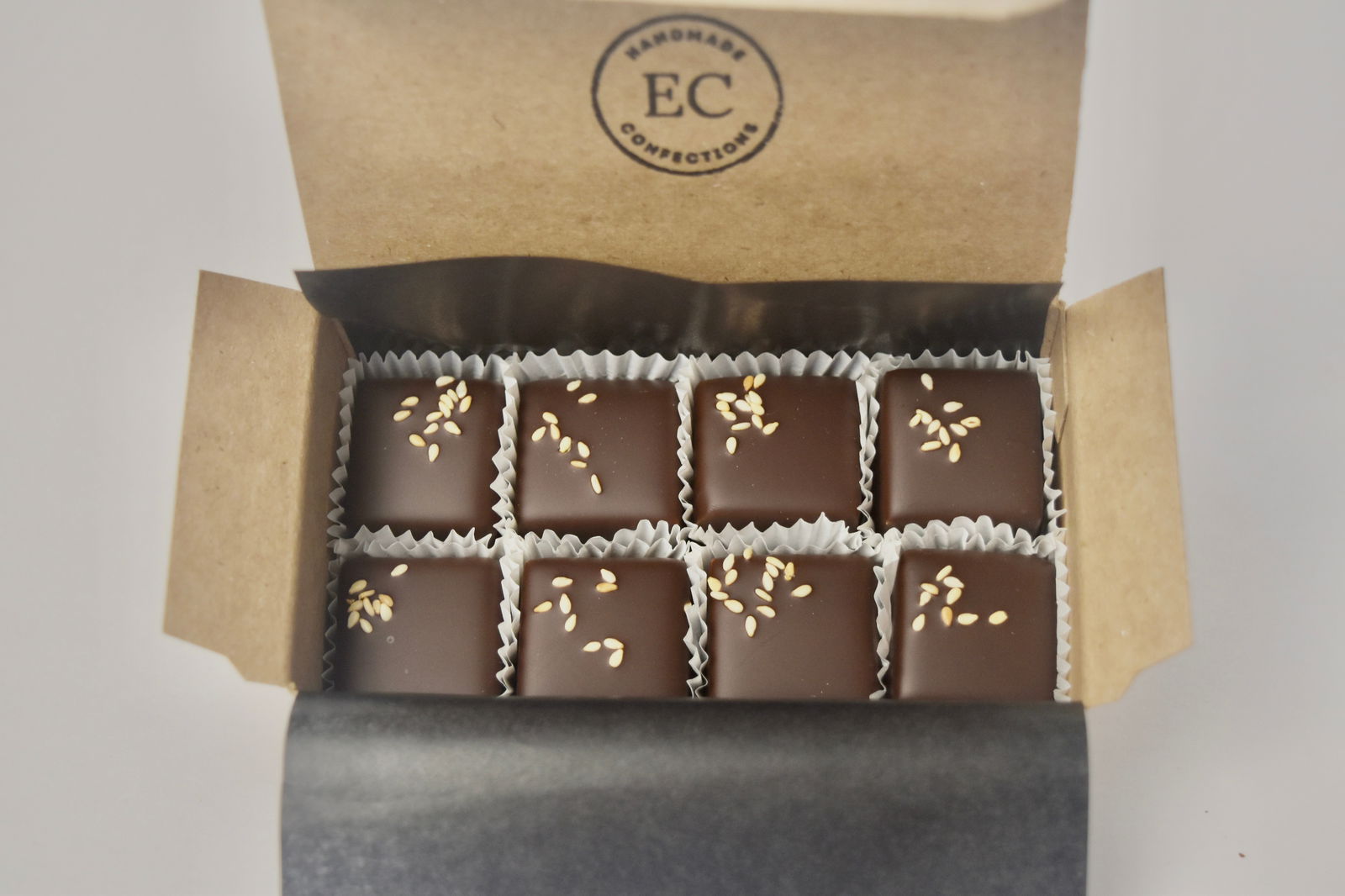 Toasted Sesame Sea Salt Caramels - SoDo Donuts x EC Confections - 